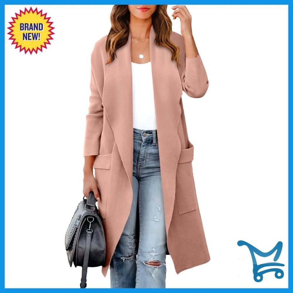 Oversized Knit Cardigan Open Front Coatigan Chic Fall Casual Sweater Jacket